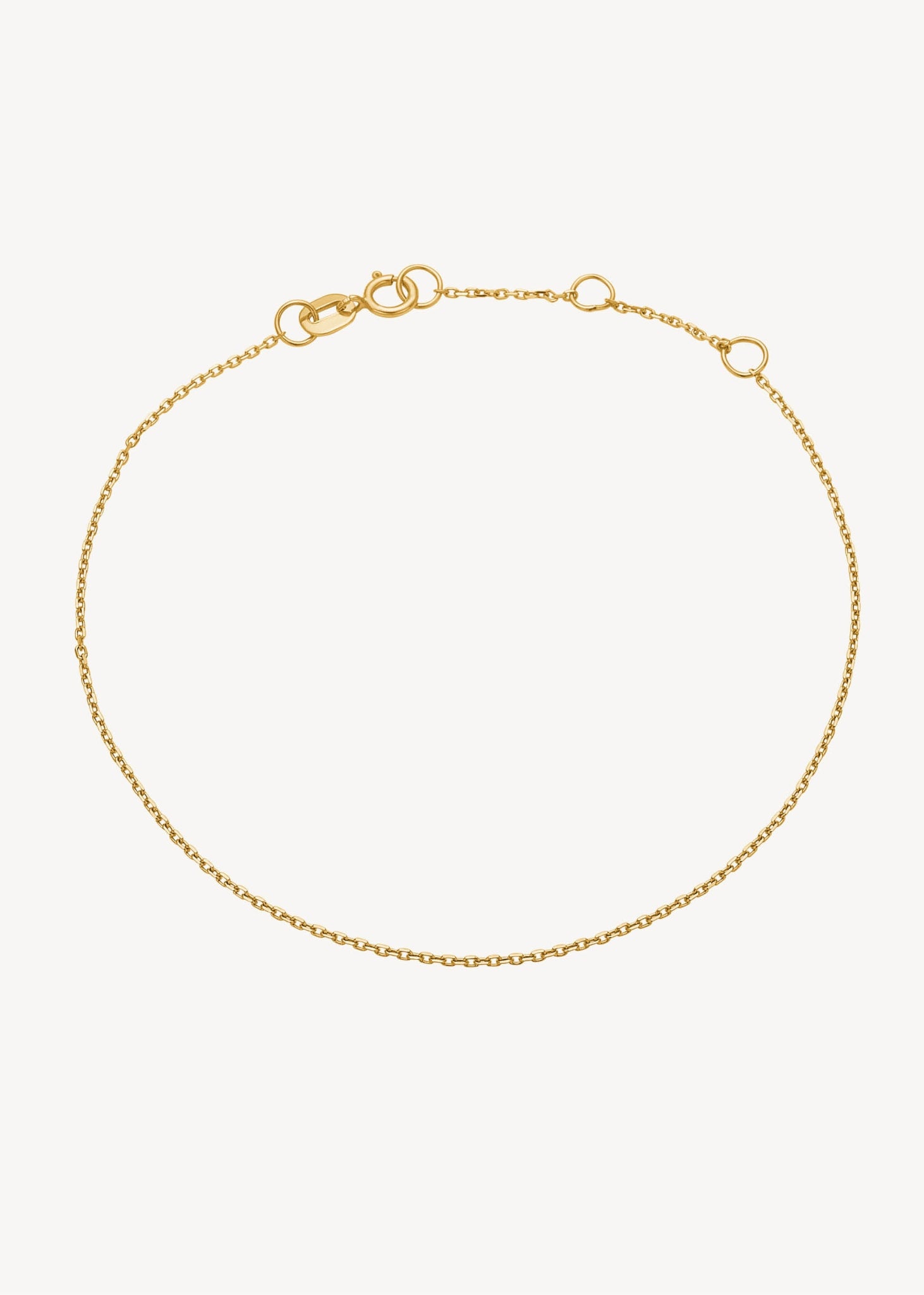 Elegant armbånd i ægte 9 karat guld med en tynd rund belcher kæde i ægte guld, perfekt luksus gave til hende og smukt vandfast guld armbånd 