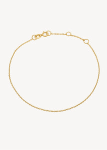 Elegant armbånd i ægte 9 karat guld med en tynd rund belcher kæde i ægte guld, perfekt luksus gave til hende og smukt vandfast guld armbånd 