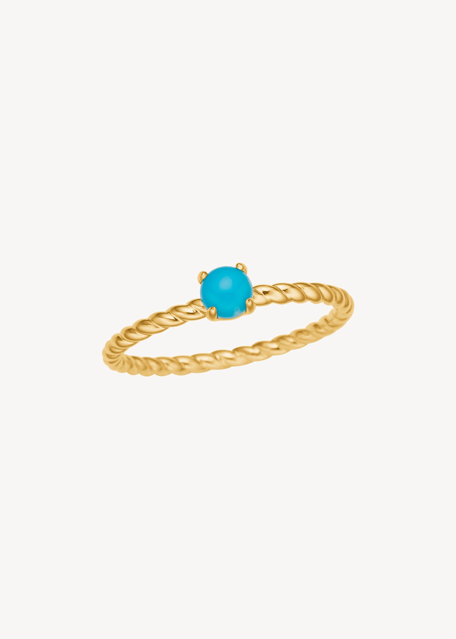 10-karat Mini Bubble ring med Turkos