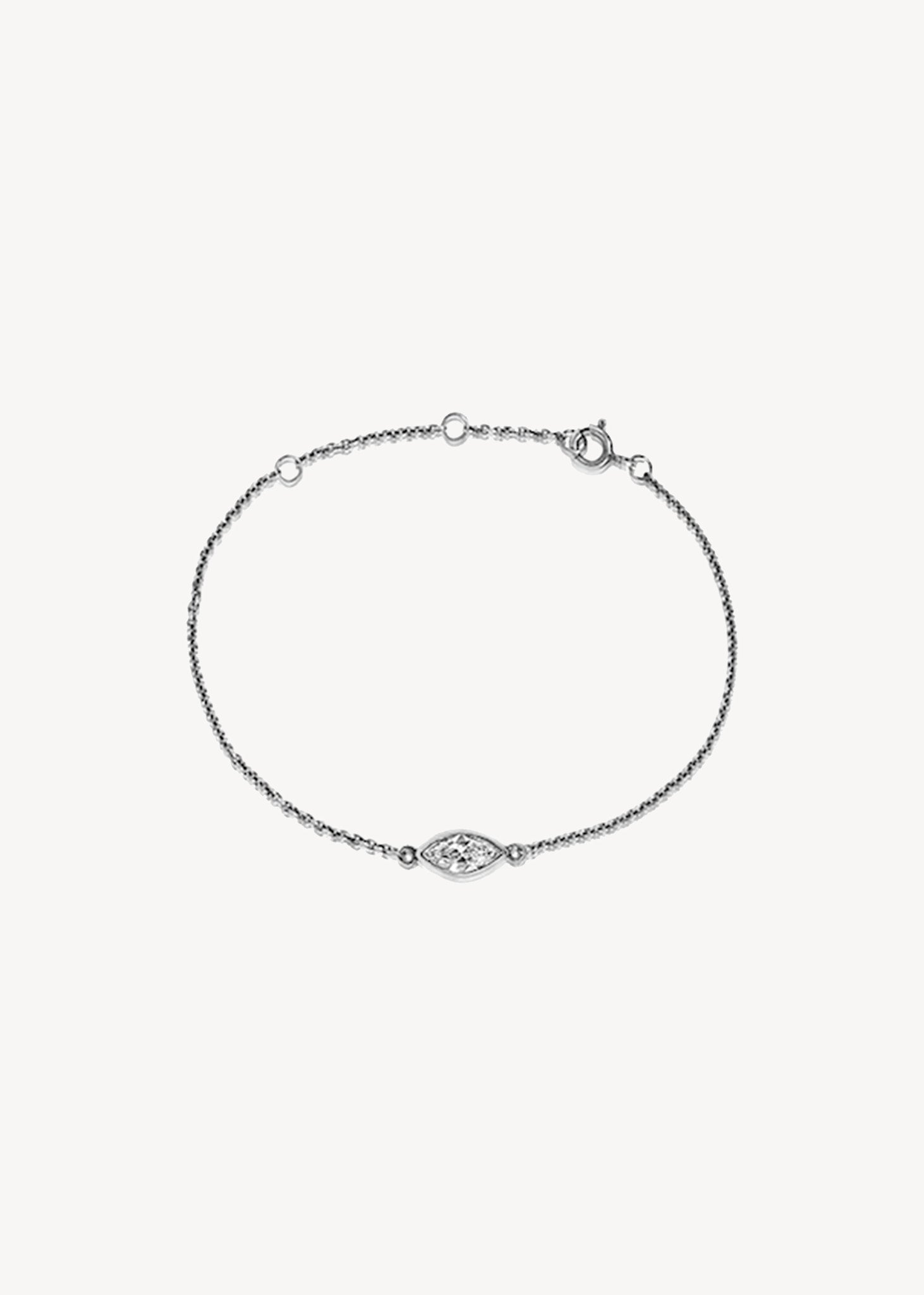 Fie armband med zirkonia - oxiderat silver