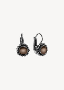 Angelica örhängen med Rök Kvarts - oxiderat silver