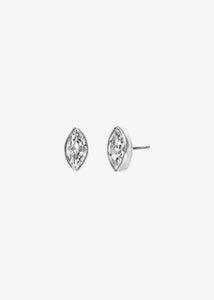 Fie örhängen med zirkonia - oxiderat silver