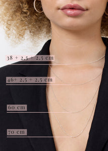 Wave halsband 38+2cm - förgyllt