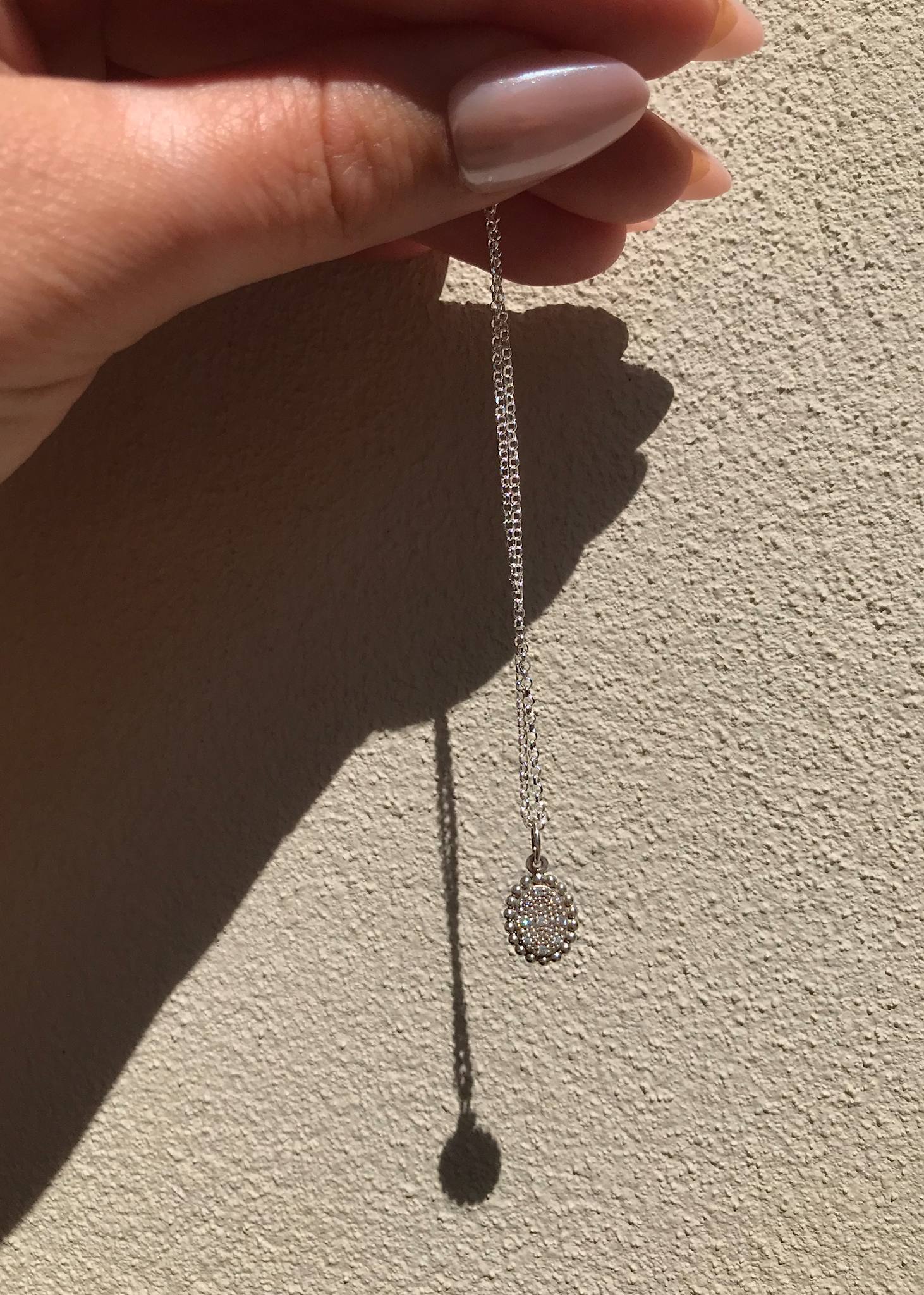 Elanor hänge med diamant - oxiderat silver