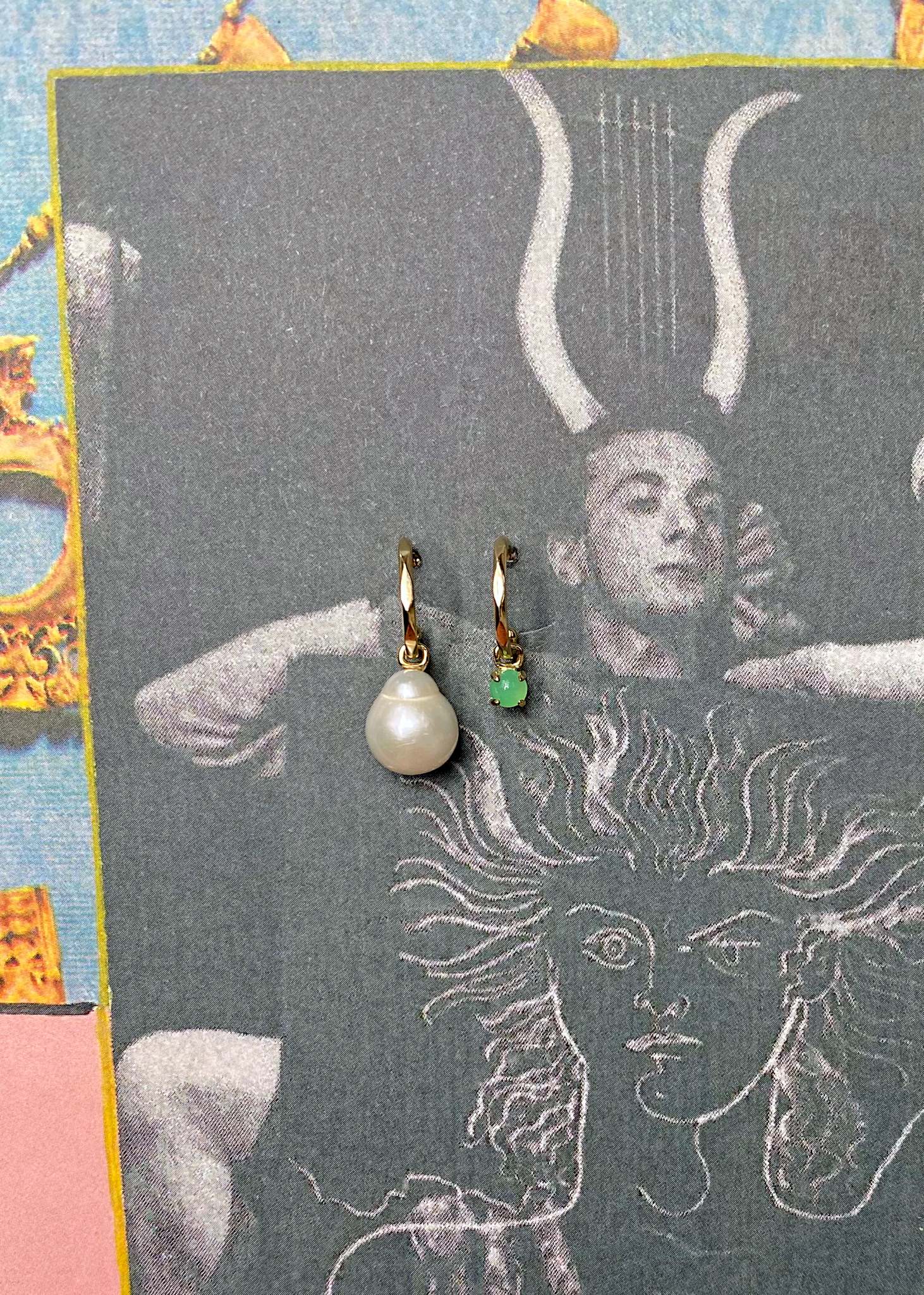 10-karat Bon-bon berlock med krysopras