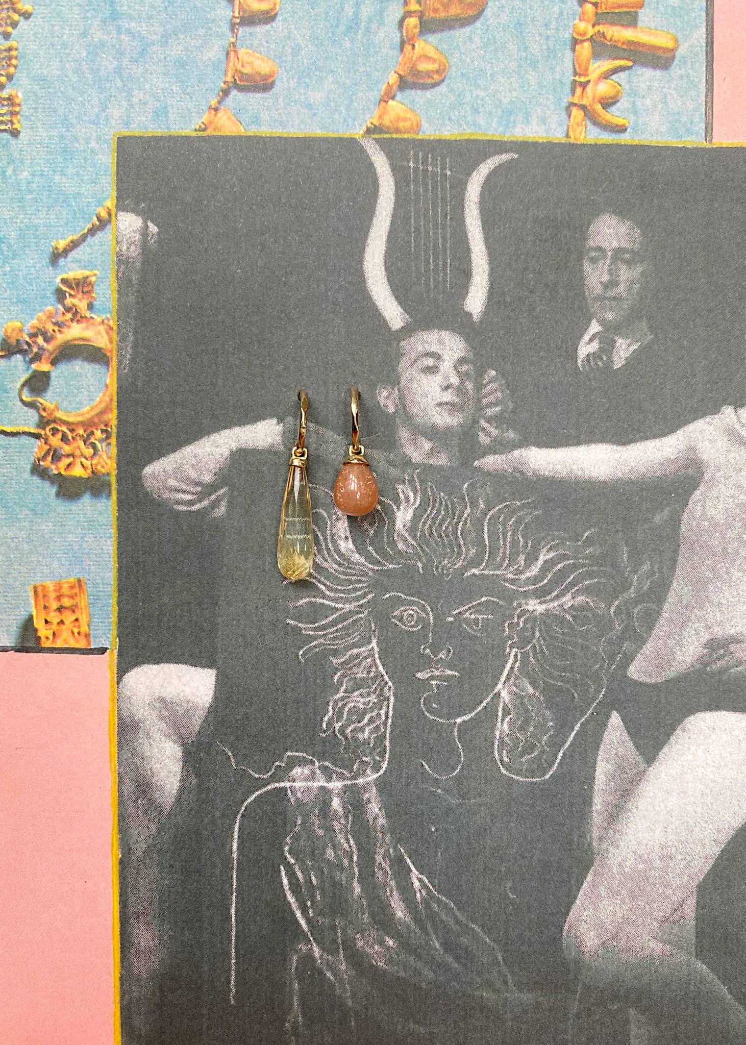 10-karat Drop berlock med solsten